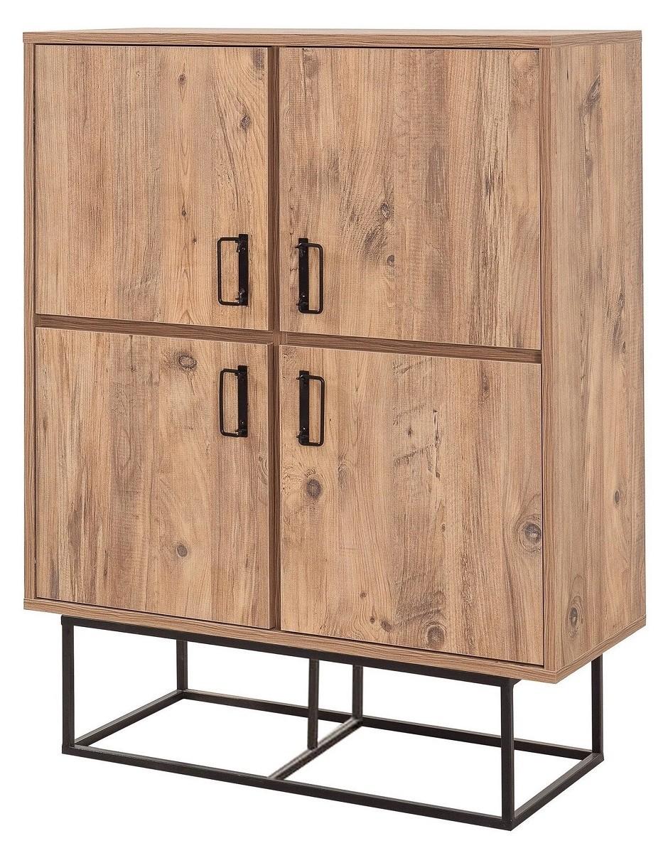 Комод Trendy Quantum Solo Атлантическая сосна (Коричневый)/Черный