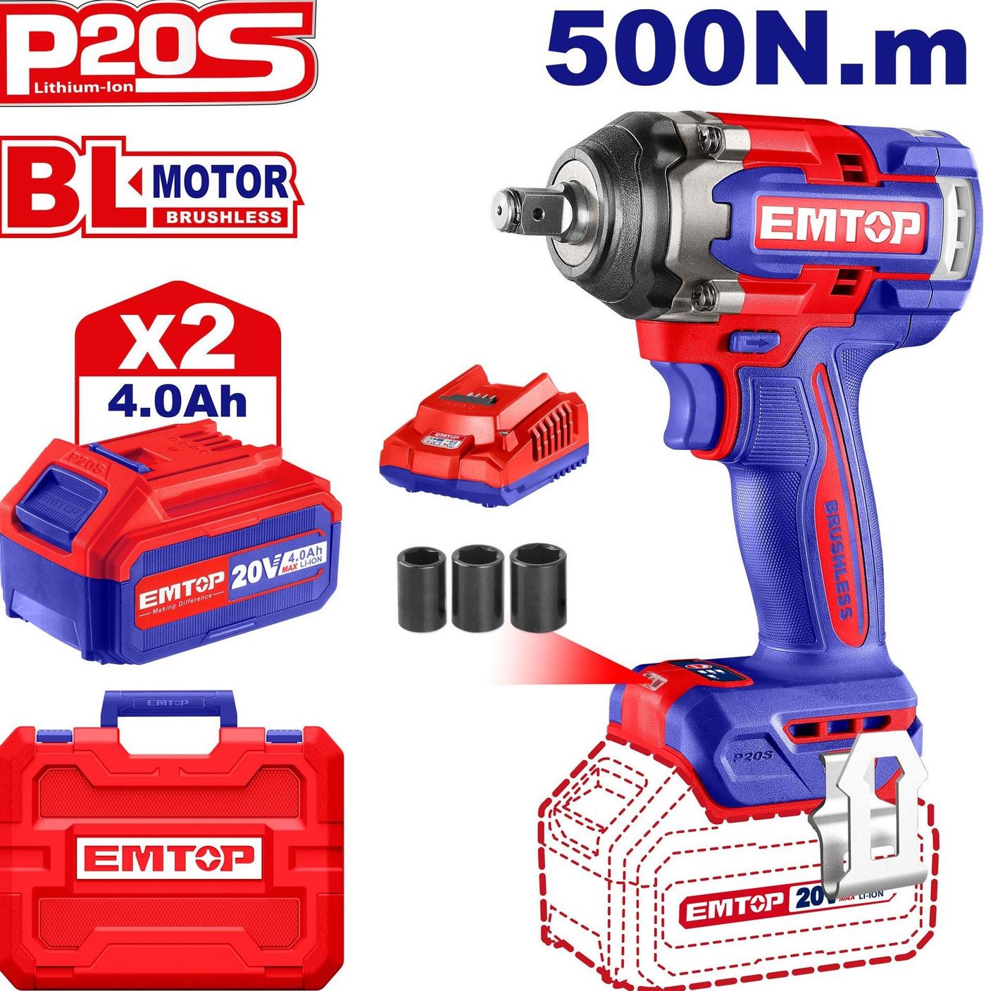 Гайковерт Emtop ECIWL2050