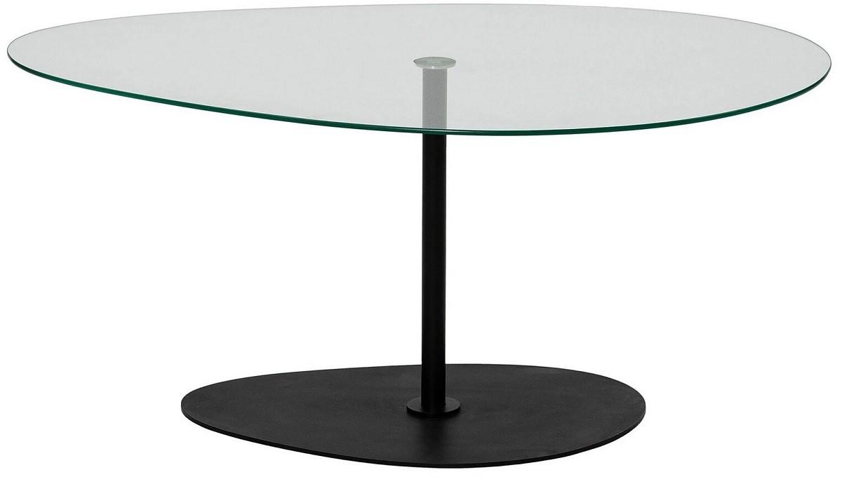 Masuta de cafea, reviste Trendy Porto Transparent/Negru