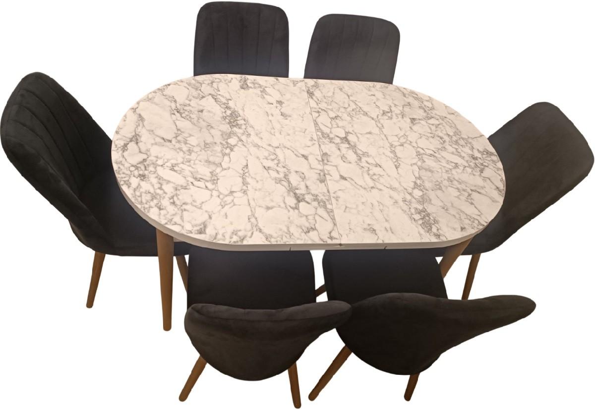 Set de masa si scaune Kelebek ES-1019 (6 scaune)