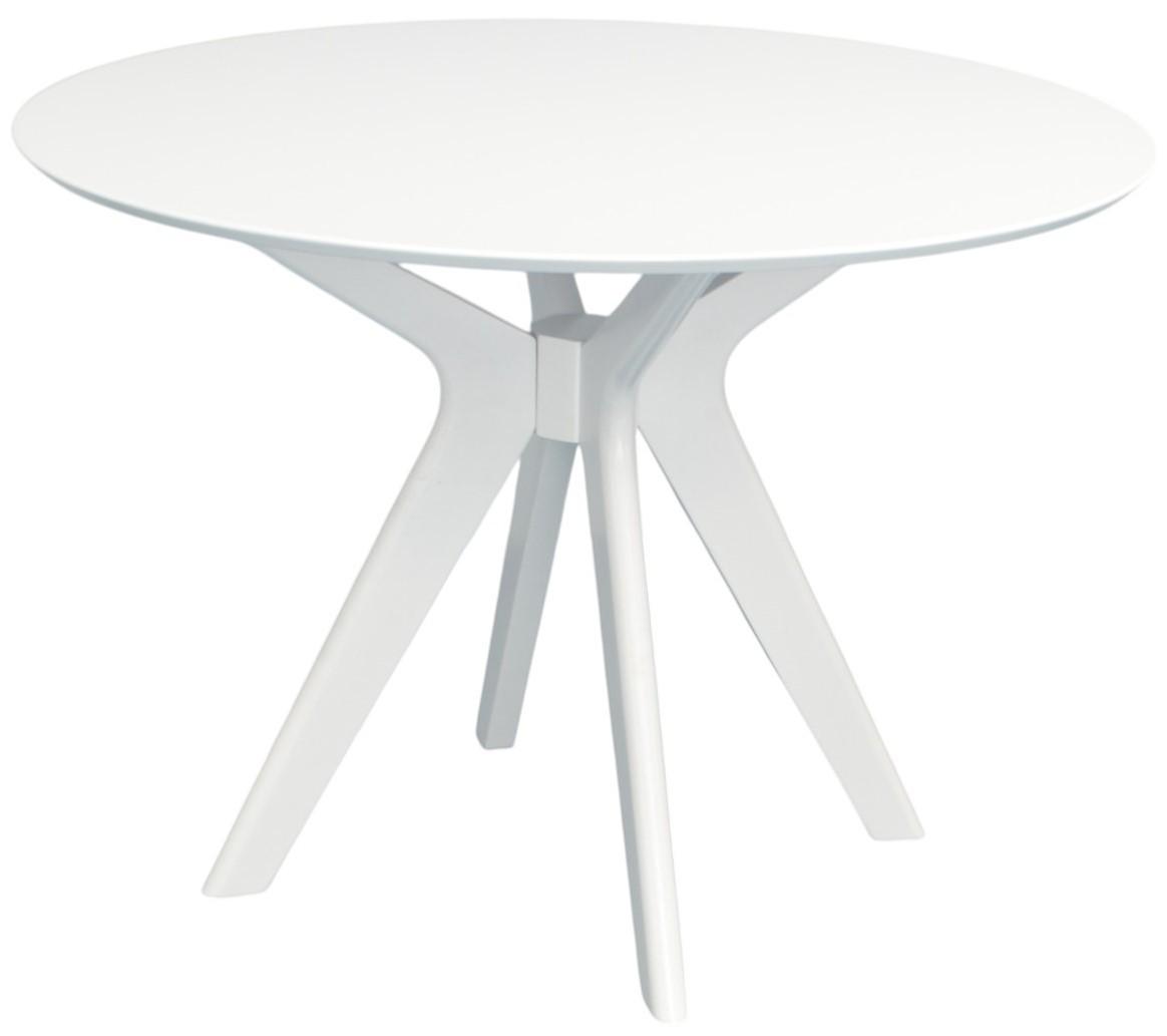 Masa Evelin Raffles Round White (Alb)