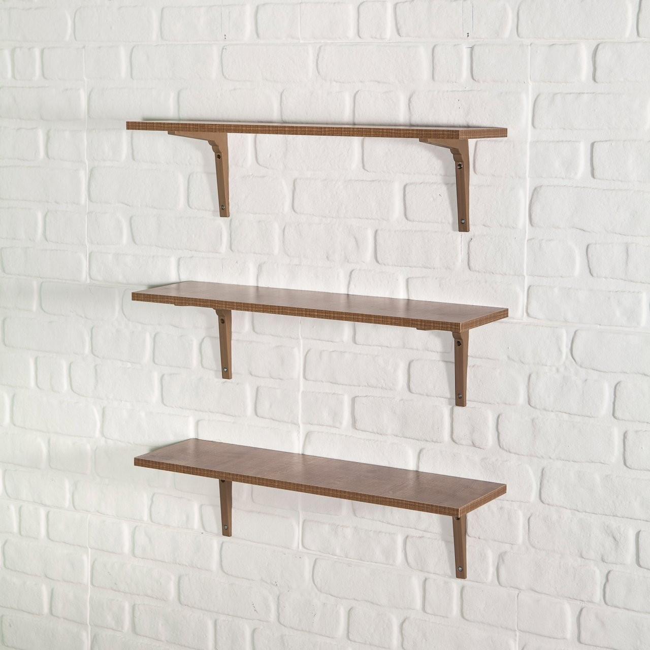 Полка на стену Modalife Triple Brown (Коричневый)