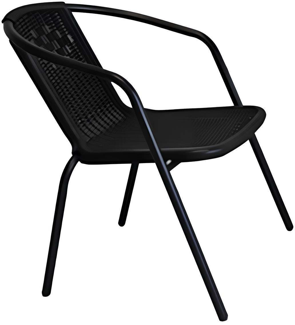 Scaun terasa Sonmez Littlerock Rattan Black