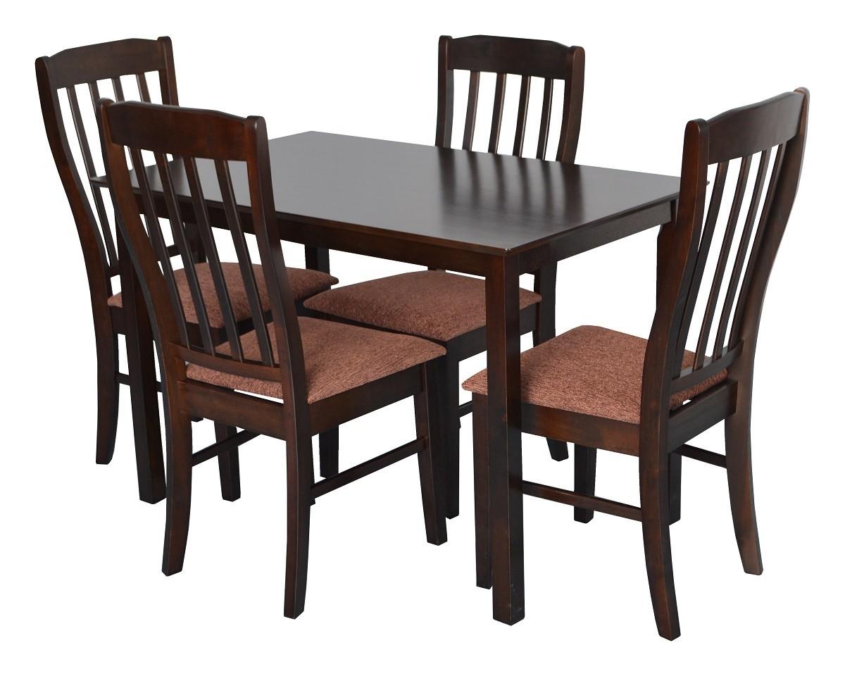 Set de masa si scaune Evelin Gloria Chocolate + 4 scaune Wenyi (Chocolate F-789 Brown)