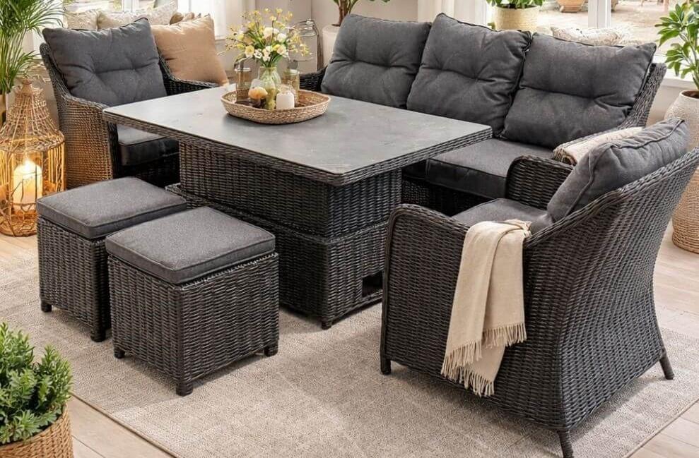 Set mobila de gradina Hola Sevilla Black