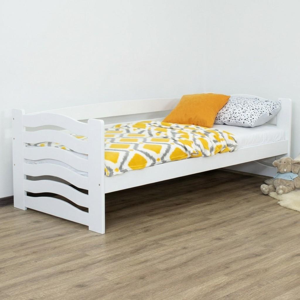 Pat copii MobiCasa Jerry 90x200 Alb