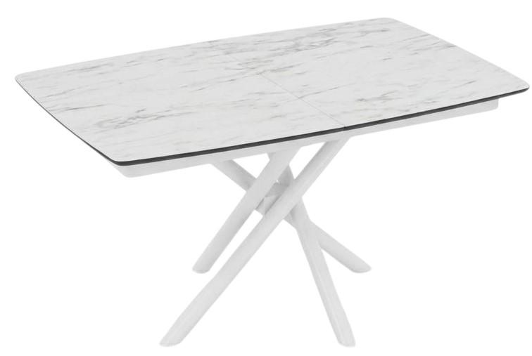Masa Mika Katrin Marmo Super Mat (Picioare Albe)