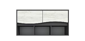 Полка на стену Yasen Женева серый графит/дуб крафт белый