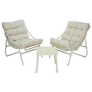 Набор садовой мебели H&S 5 предметов: стол 45Х45ХВ42см, 2 стула 66Х86ХВ81см + 2 матраса