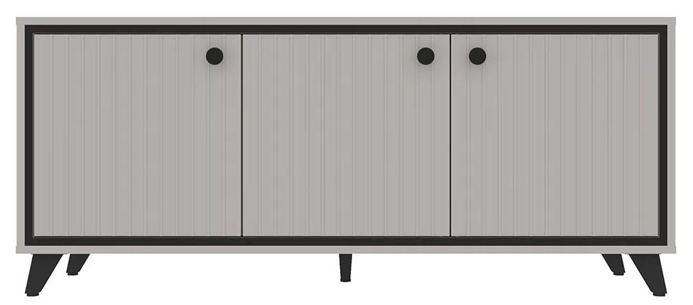 Тумба под телевизор Yasen Тина 3Д Кашемир (Бежевый) / Черный