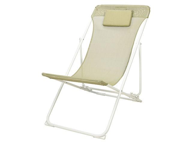 Шезлонг ProGarden 85X55X87cm бежевый