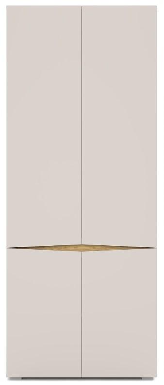 Dulap Yasen Leo 4D (cu bară) Cașmir / Stejar Artisan