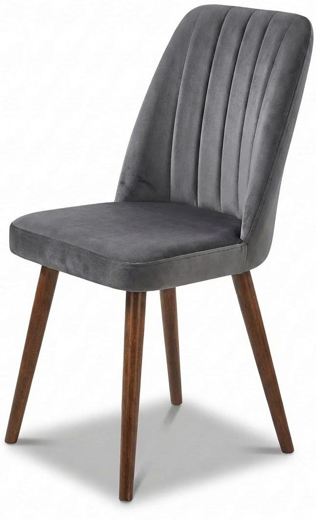 Scaun Kelebek Gold (Velur) Gri Închis / Maro