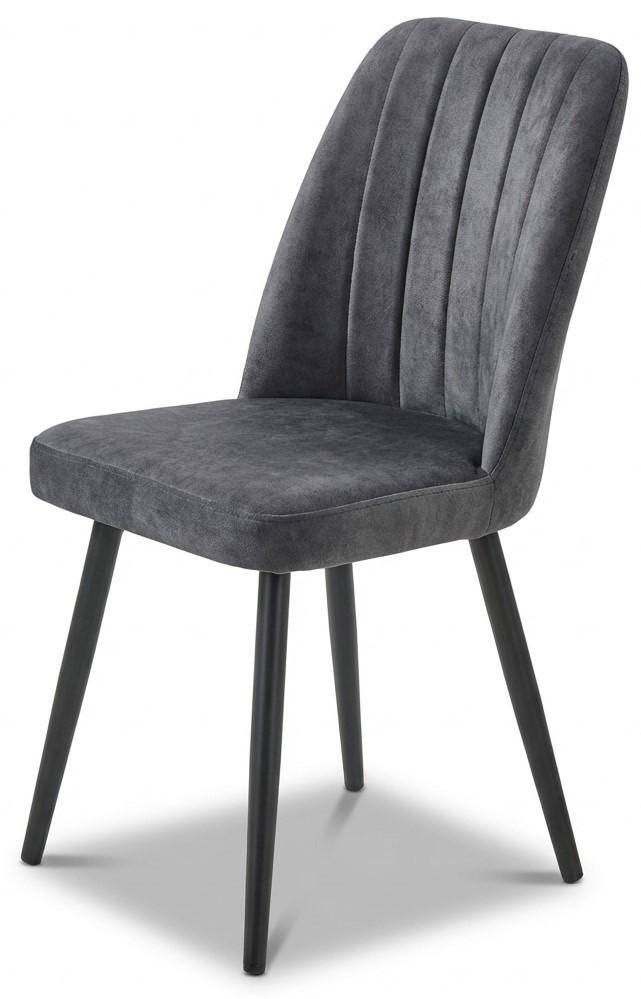 Scaun Kelebek Gold (Eco-Piele) Gri Închis / Negru