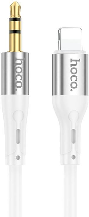 Кабель AUX HOCO UPA22 iP silicone digital audio conversion cable White