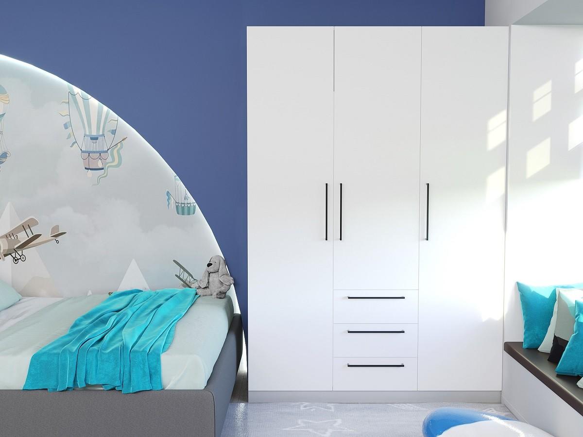 Dulap Bayro Serenity Alb (3 sertare)