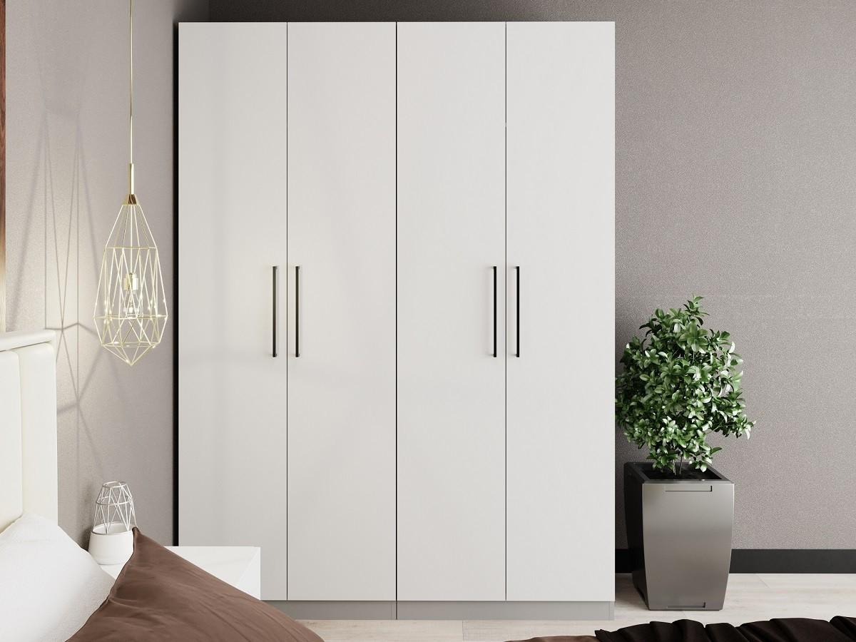 Dulap Bayro Serenity Gri deschis (4 usi)