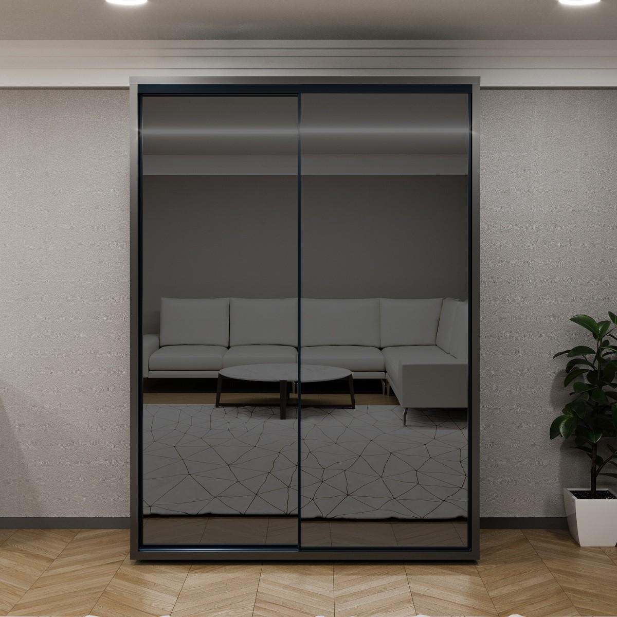 Dulap-cupe Bayro Parma Graphite Antracit (Gri) 1600