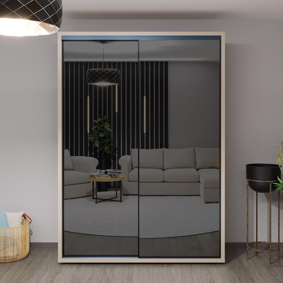 Шкаф-купе Bayro Parma Graphite Серый Камень 1600