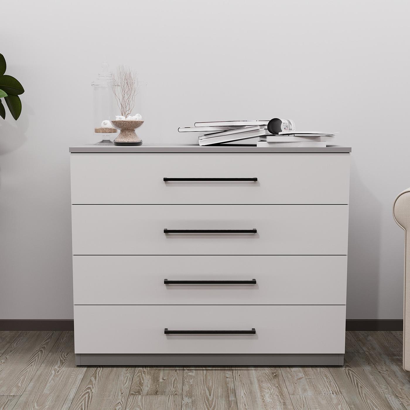 Comoda Bayro Serenity 100x81x45 cm Gri Asfalt