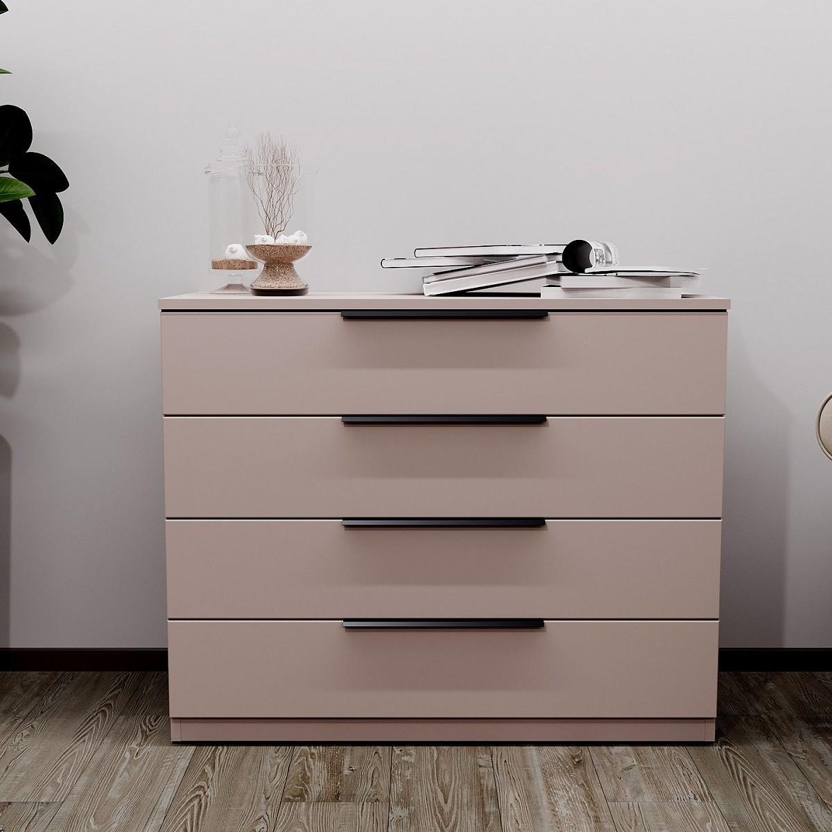 Comoda Bayro Murano 100x81x45 cm Piatra Gri