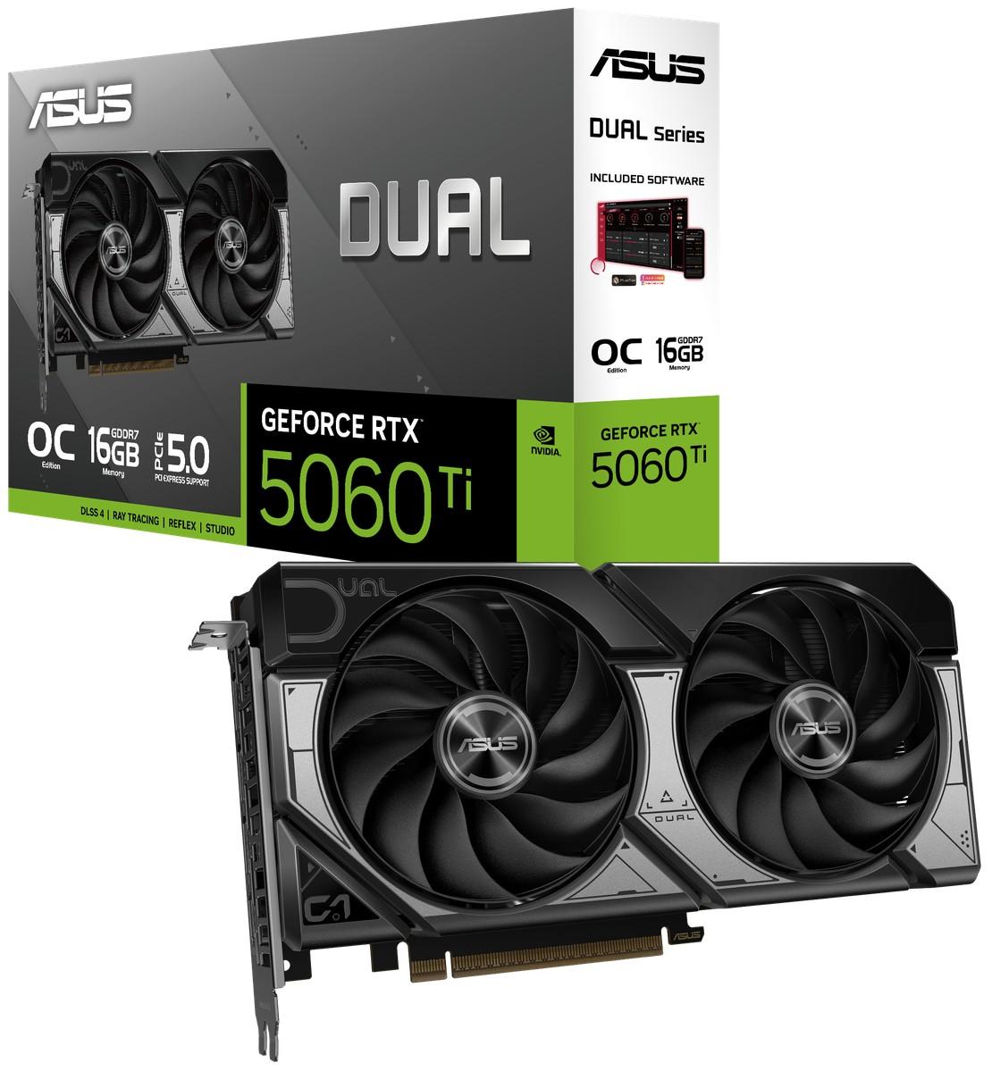 Видеокарта Asus Dual GeForce RTX 5060 Ti OC Edition 16GB (DUAL-RTX5060TI-O16G)