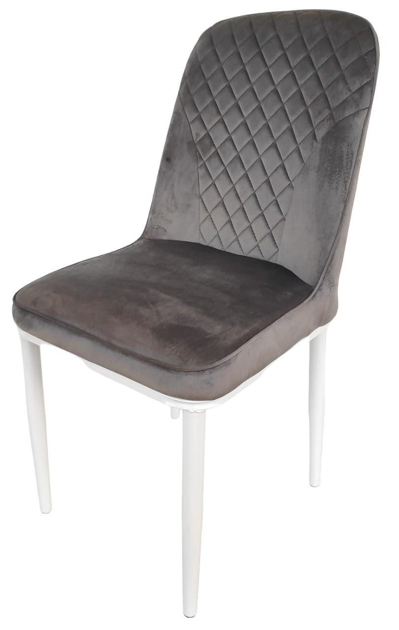 Scaun Kroll DC2-002 Middle Grey Velur(Gri)/Alb