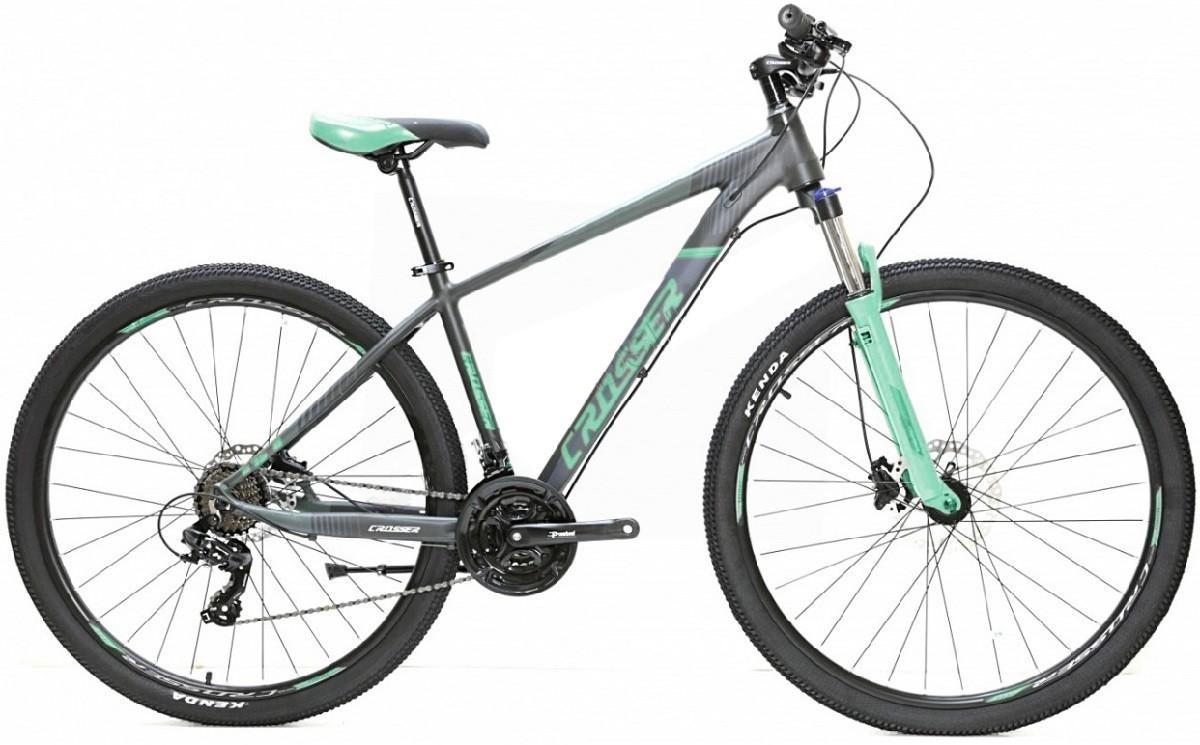 Горный велосипед Crosser 075 29/17 21S Shimano+Logan Hidraulic Black/Green