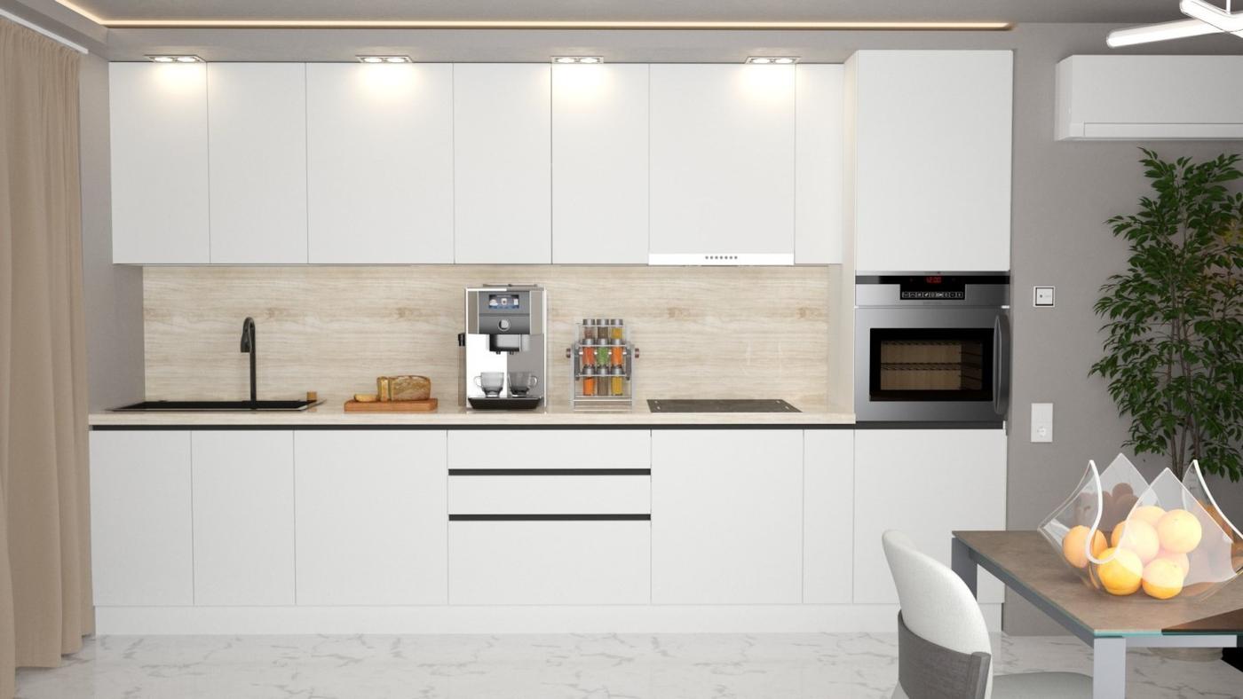 Set mobila bucatarie ArtFlame Gola 3.6 m White(Alb)