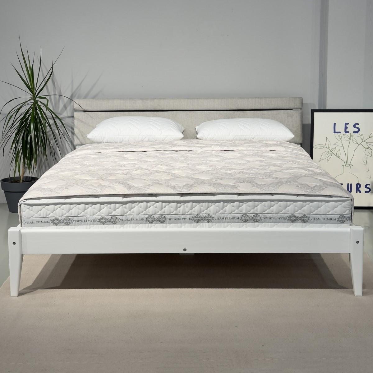 Pat MobiCasa L-258 160x200 Alb / Topaz 90 (Gri Deschis)