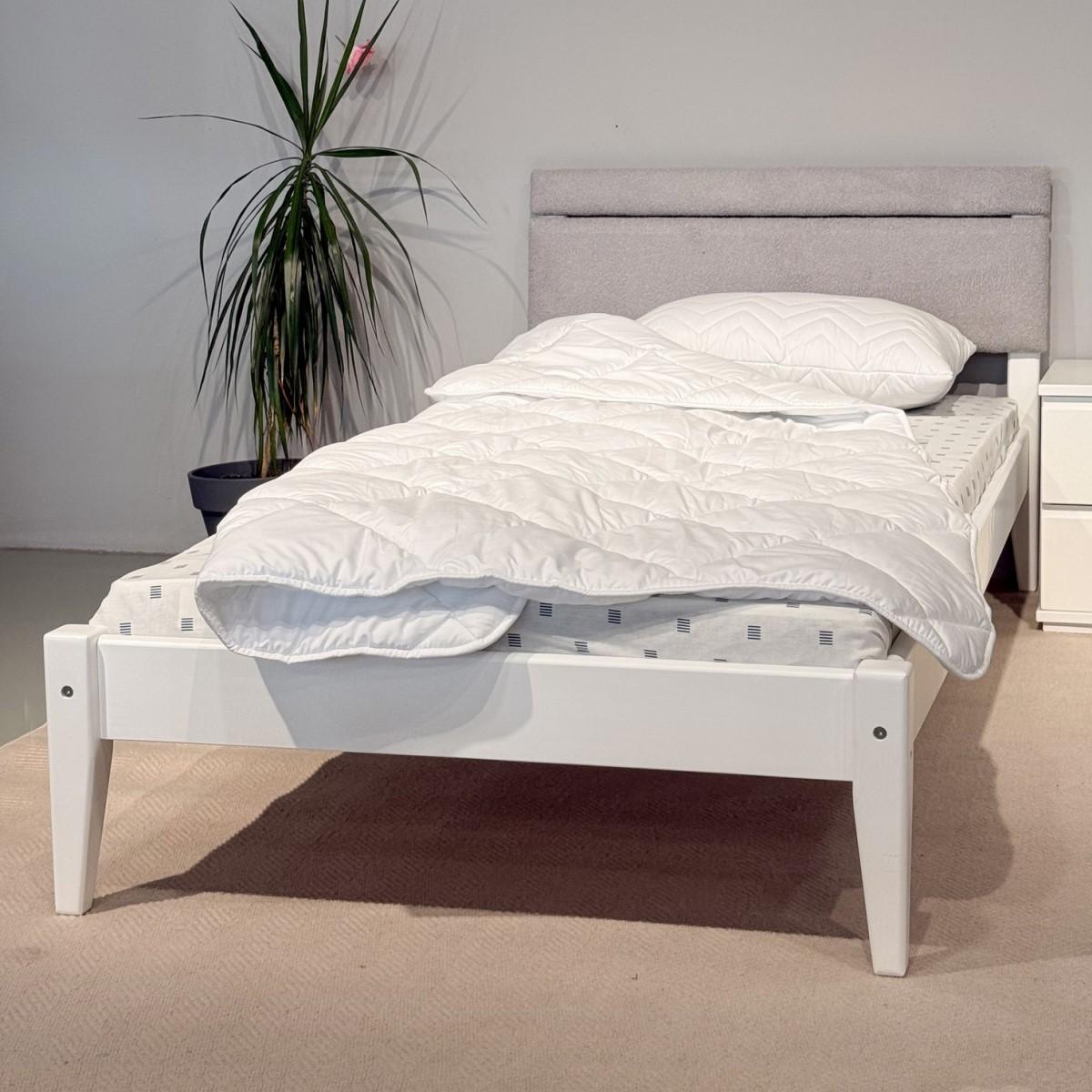 Pat MobiCasa L-158 90x200 Alb / Alpaca 90 (Gri Deschis)