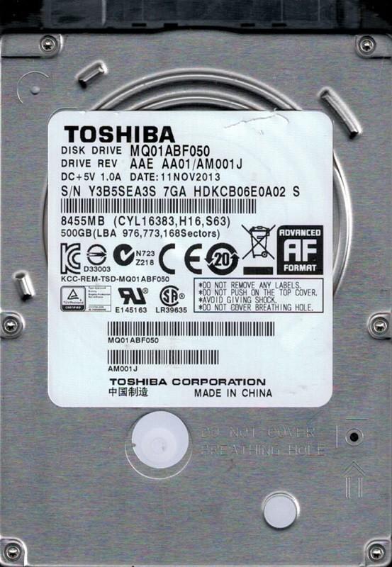 Жесткий диск (HDD) Toshiba MQ01ABF050