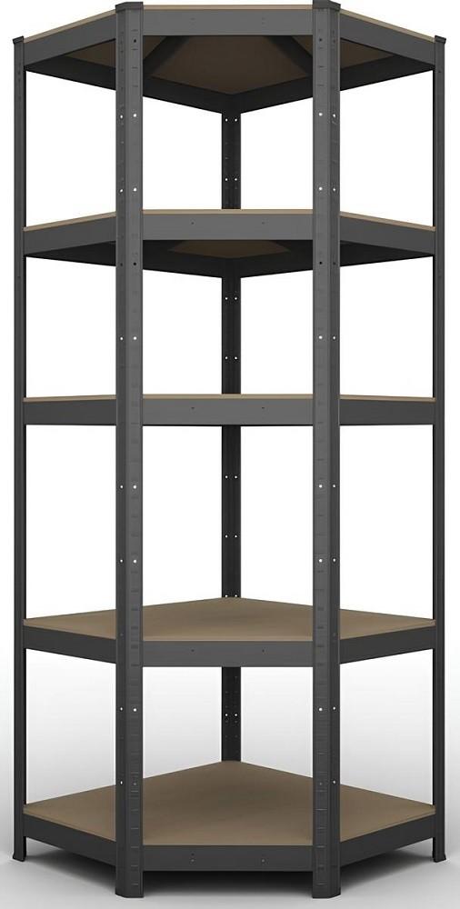 Торговый стеллаж Nex Budget 1800x700x400x425 мм Антрацит