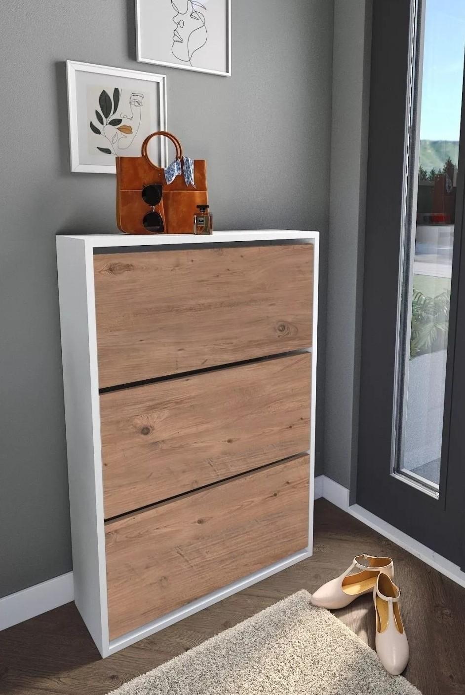 Dulap pentru incaltaminte Bofigo 18-03-12 White/Pine