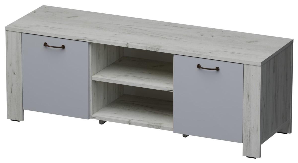 Tumba pentru televizor ML Mobila Vega Nr.13 2D Stejar Kraft Alb/Gri