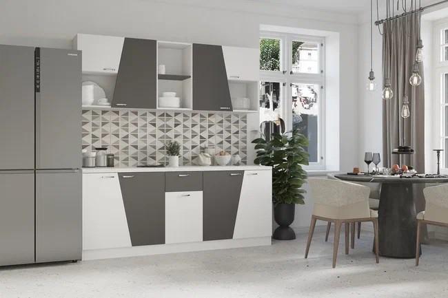 Set mobila bucatarie ML Mobila Briz 2 m Alb/Antracit