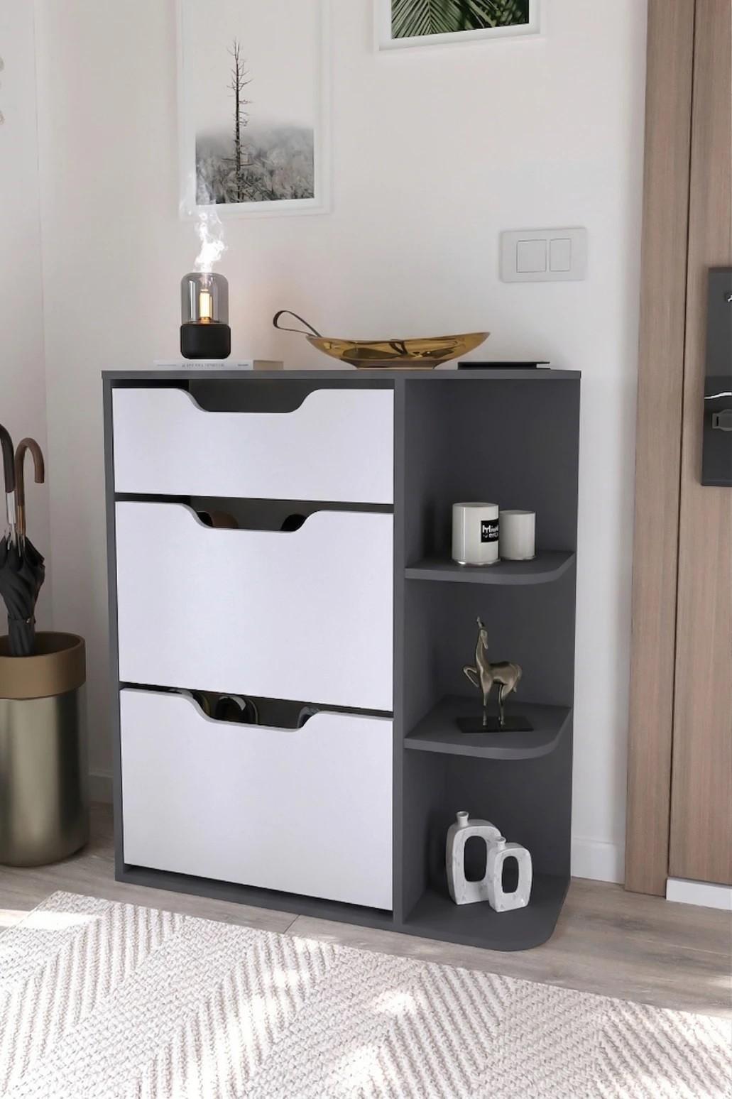 Dulap pentru incaltaminte Bofigo 18-35-81 Anthracite/White