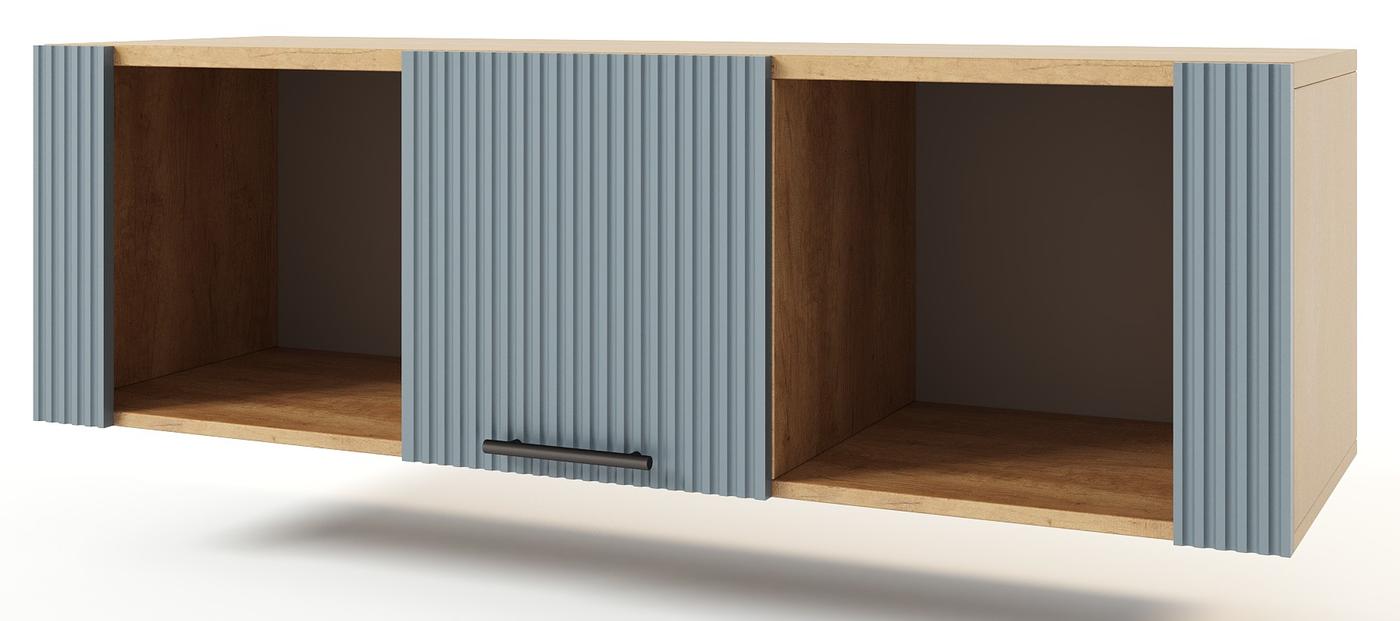 Полка на стену ML Mobila Вельвет №4 1300 Золотой Дуб/Лагуна Софт