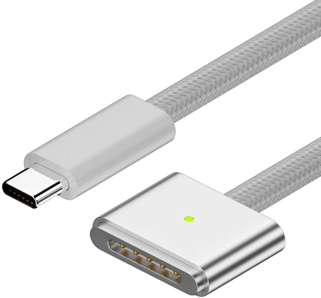 USB-кабель HELMET Cable Nylon Type-C to MagSafe 3 2m Silver