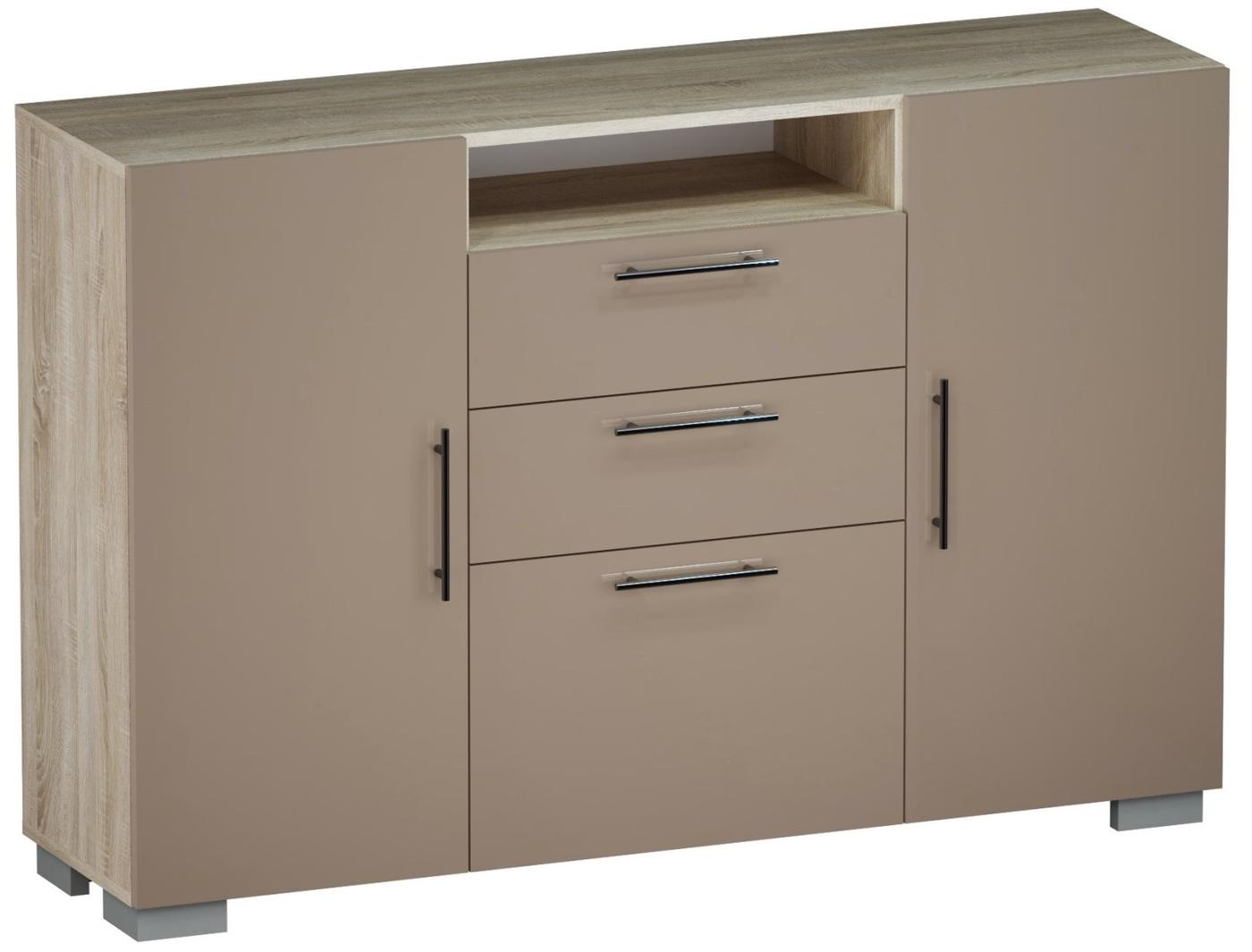 Comoda ML Mobila York Nr.5 Stejar Sonoma/Cappuccino