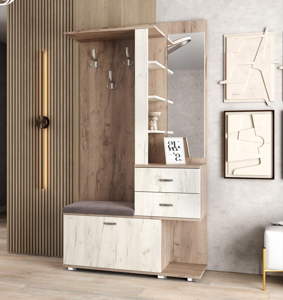 Antreu ML Mobila ML-11 Stejar Kraft Gri/Stejar Kraft Alb