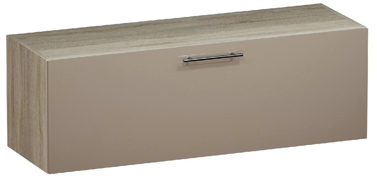 Полка на стену ML Mobila Йорк №1 (вниз) Дуб Сонома(Бежевый)/Капучино