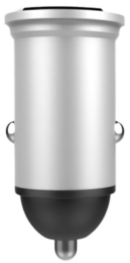 Автомобильная зарядка HELMET Car Charger 2xUSB 2.4A Silver
