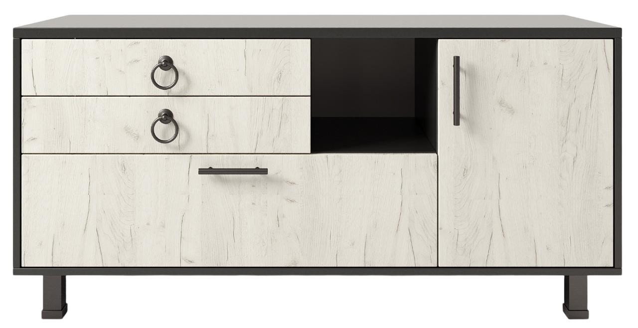 Tumba pentru televizor ML Mobila ML-2 Antracit/Stejar Kraft Alb