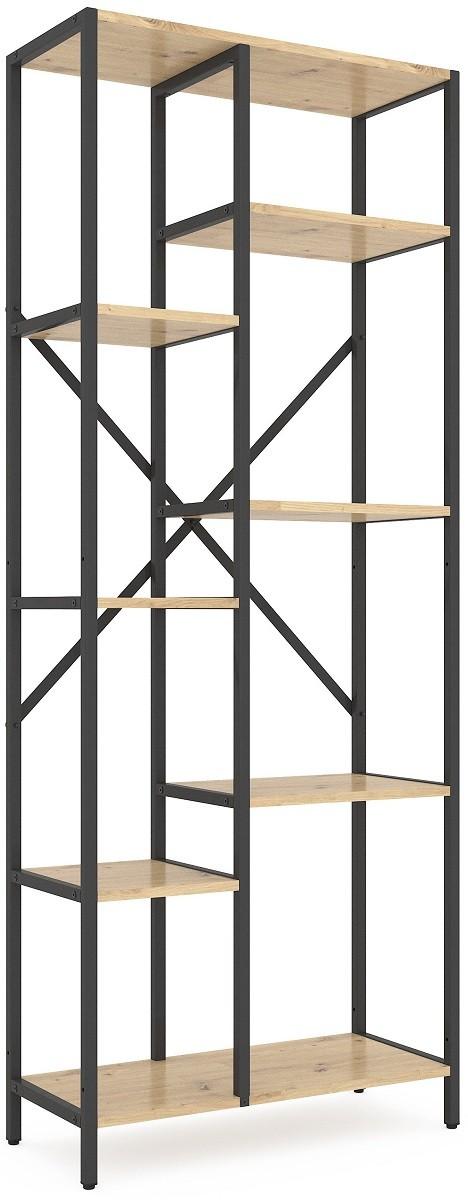 Стеллаж Nex Loft Cascade 7 Антрацит (Серый)/Дуб Артизан (Бежевый)