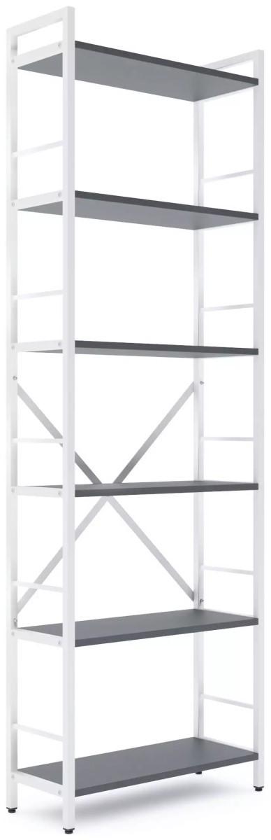 Etajera Nex Loft Alb/Antracit (Gri) 6 rafturi