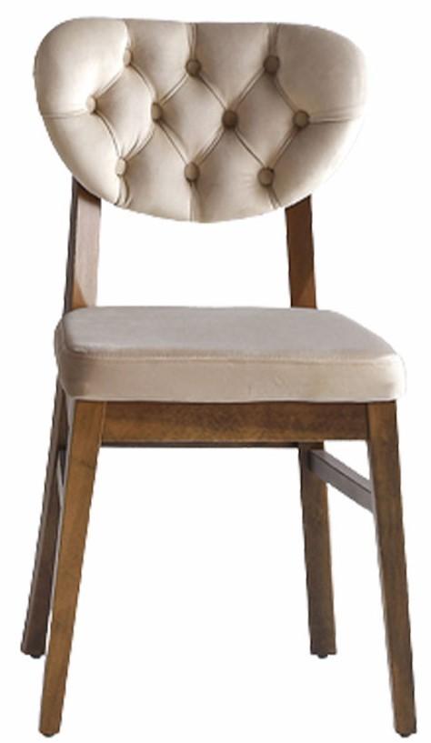 Стул Necoline Elma  Бежевый / Орех (Коричневый)