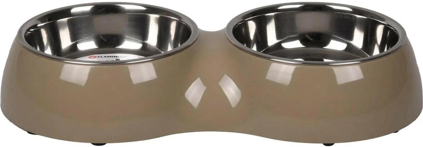 Миска для собачьего корма Flamingo Divar Duo Taupe M