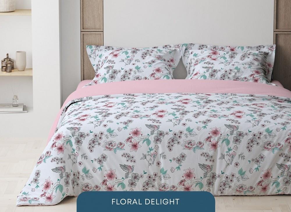 Комплект постельного белья Relaxe Home Soft Dreams 200x220cm Floral Delight