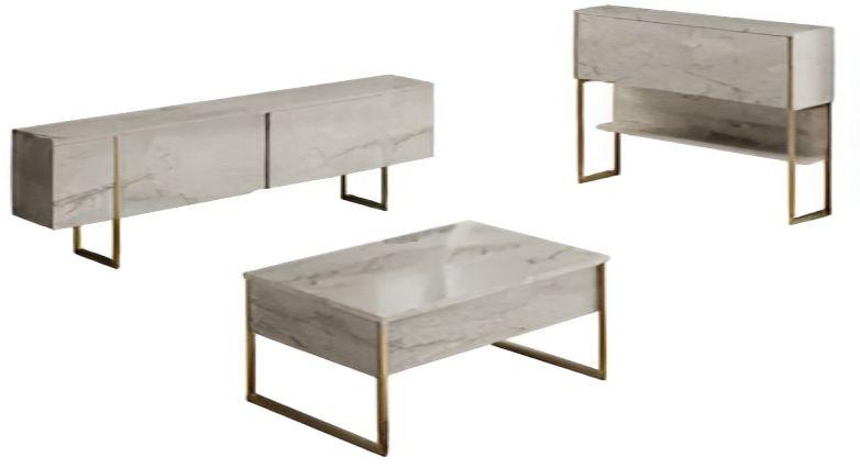 Стенка Trendy Luxe Set Travertin Aur 180x47x30cm